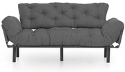Καναπές - Κρεβάτι Τριθέσιος Nitta 859FTN1362 185x70x85cm Grey