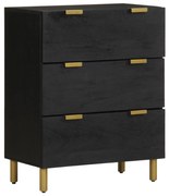 Μπουφές Μαύρος 60x33x75 εκ. από Επεξεργασμένο Ξύλο