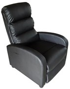 Πολυθρόνα Relax Alison 15.0030 68X76X104 Black Τεχνόδερμα