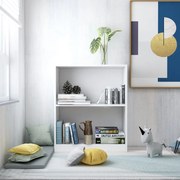 Βιβλιοθήκη Λευκή 60 x 24 x 76 εκ. από Επεξεργασμένο Ξύλο 800855