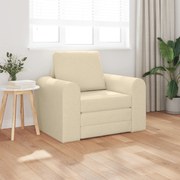 vidaXL Δάπεδο Καναπές Κρεβάτι 2 σε 1 Κρεμ 98x71x83 εκ. Ύφασμα