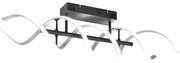 Φωτιστικό Οροφής Trio Lighting Sequence 641810205 Βουρτσιστό Αλουμίνιο-Μαύρο Ματ