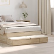 vidaXL Κομοδίνα με Συρτάρια Sonoma Oak 120x36.5x16.5 εκ Επεξεργασμένο Ξύλο
