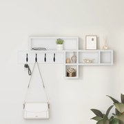 vidaXL Τοίχου Κρεμάστρα Λευκό 100 x 12 x 43.5 εκ Επεξεργασμένο ξύλο