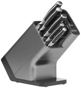 Σετ μαχαιριών κουζίνας με ακονιστήρι Ninja K32014EUUK, 6 τεμαχίων, StaySharp, Εργονομικός σχεδιασμός, Ασημί/μαύρο