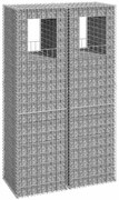 vidaXL Συρματοκιβώτια Στύλοι 2 τεμ. 50 x 50 x 180 εκ. Σιδερένιοι