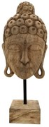Επιτραπέζιο διακοσμητικό βούδας Mask Inart φυσικό μάνγκο ξύλο-μέταλλο 20x18.5x48.5εκ 312-000028-312-000028-Καφέ 312-000028