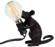 Φωτιστικό Επιτραπέζιο Mouse 00678 1xE12 12x4x10cm Black GloboStar