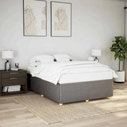 vidaXL Σκελετός Κρεβατιού Χωρίς Στρώμα Taupe 140x190 εκ. Υφασμάτινο