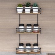 Ραφιέρα Τοίχου Για Βάζα & Μπαχαρικά (25.5x10.5x49) Estia Bamboo Essentials 02-12779