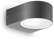 Φωτιστικό Τοίχου Iko 018515 14x7x19cm 1xE27 60W IP54 Anthracite Ideal Lux