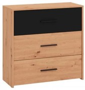 ΣΥΡΤΑΡΙΕΡΑ VARADERO 3F ARTISAN OAK-ΜΑΥΡΟ 80,5x33x80,5εκ 11011629