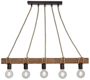 Κρεμαστό Φωτιστικό Οροφής Φυσικό Ξύλο-Σκουριά 1673-2/5 Arkolight-1673-2/5-Σκουριασμένο 1673-2/5