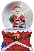 Χιονόμπαλα Άγιος τετράγωνη βάση ø4,5cm ø4,5x6,5cm Xmasfest 1133707 - 12 ΤΕΜ 93-3687