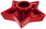 Χριστουγεννιάτικο Κηροπήγιο (Φ10.5x3.5) A-S Star Red 152357A