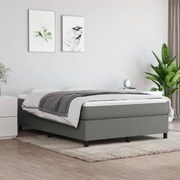 ΚΡΕΒΑΤΙ BOXSPRING ΜΕ ΣΤΡΩΜΑ ΣΚΟΥΡΟ ΓΚΡΙ 140X190 ΕΚ. ΥΦΑΣΜΑΤΙΝΟ 3144416