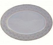 Πιατέλα Οβάλ Πορσελάνινη PR14141107 36cm White-Gold Oriana Ferelli® Porcelain