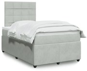 ΚΡΕΒΑΤΙ BOXSPRING ΜΕ ΣΤΡΩΜΑ ΑΝΟΙΧΤΟ ΓΚΡΙ 120X190 ΕΚ. ΒΕΛΟΥΔΙΝΟ 3292286