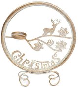 Κηροπήγιο Για Ρεσώ Christmas MRA129K4 31cm Beige Espiel