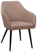 Καρέκλα CHARLES με Ύφασμα και PU Μπέζ 57x63x83Υ εκ. 2αδα 57x63x83 εκ.
