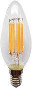 Λαμπτήρας LED Filament E14 Candle 6W 2700K Dimmable  (10 τεμάχια)