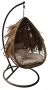 SALSA TROPIC Κρεμαστή Πολυθρ. Wicker Φυσικό/Μαξ.Μπεζ D.120 H.197cm Ε6780,1