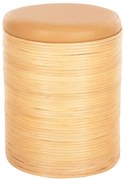 ΣΚΑΜΠΟ MITCH HM9886 ΦΥΣΙΚΟ RATTAN-ΚΑΘΙΣΜΑ ΑΠΟ PU ΜΠΕΖ Φ37x47Υεκ.