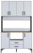 Ντουλάπι Κουζίνας 893RAN4957 120x40x198,6cm White Μοριοσανίδα, Μελαμίνη