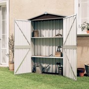 vidaXL Αποθήκη Κήπου Καφέ 116x45x175 εκ. από Γαλβανισμένο Ατσάλι