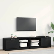 vidaXL Ντουλάπι TV 2 pcs Μαύρο 80 x 35 x 36.5 cm Επεξεργασμένο ξύλο