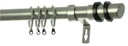 Κουρτινόξυλο Φ28mm Μονό Επεκτεινόμενο 140-240cm Με Άκρα Grace Hope Brushed Chrome 780175
