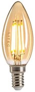 Λάμπα LED E14 4W Κεχριμπάρι Dimmable 3000K LED Lamps LP-LED4W-E14-C35 Elstead Lighting-LP-LED4W-E14-C35-Κίτρινο LP-LED4W-E14-C35