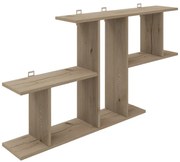 Ραφιέρα τοίχου Vertoura pakoworld σε oak απόχρωση 116x18.5x60cm