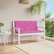 vidaXL Μαξιλάρια Πάγκου Κήπου 2 τεμ. Ροζ 120x50x7 εκ. Υφασμάτινα