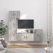 vidaXL Σετ Επίπλων Τηλεόρασης 5 Τεμ. Γκρι Sonoma Επεξεργασμένο Ξύλο