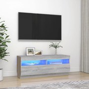 vidaXL Έπιπλο Τηλεόρασης με LED Γκρι Sonoma 100x35x40 εκ.