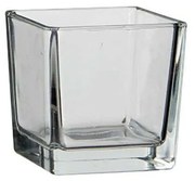 Κηροπήγιο Γυάλινο Lotty 02.1013003 10x10x10cm Clear Glass