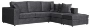 FRANCE ΚΑΝΑΠΕΣ ΓΩΝΙΑ ΔΕΞΙΑ ΑΝΘΡΑΚΙ 280x230xH80cm 01-2828