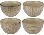 Μπολ Reactive Glaze Μπεζ Σε 4 Σχέδια