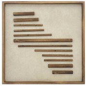 Πίνακας Με Κορνίζα (60x60) Espiel 3D Μπεζ/Καφέ NIM117