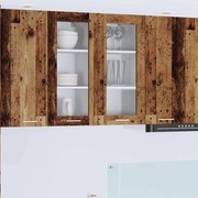 vidaXL Κρεμαστό ντουλάπι με πόρτα Riga Παλιό Ξύλο 40 x 31 x 80 εκ.