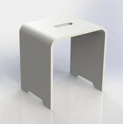 Sirene Design 3831 White Matt Ακρυλικό Avonite Κάθισμα Μπάνιου 38 x 31 x 31 cm