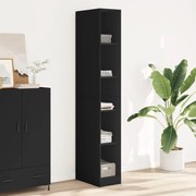 vidaXL Ντουλάπα Μαύρη 30x50x200 εκ. από Επεξεργασμένο Ξύλο