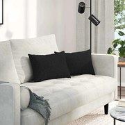 vidaXL Μαξιλάρι Καναπέ 2 pcs Μαύρο 50 x 30 cm ύφασμα