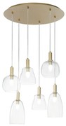 Φωτιστικό Οροφής Κρεμαστό I-Brandy-S6 E14 150x60x50cm Gold Luce Ambiente Design