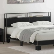 vidaXL Κεφαλάρι Αποθήκης Μαύρη δρυς 180 cm Επεξεργασμένο ξύλο