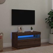 ντουλάπι τηλεόρασης vidaXL με φώτα LED Artisan Oak Κατασκευασμένο ξύλο