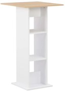 Τραπέζι Μπαρ Λευκό / Sonoma Δρυς 60 x 60 x 110 εκ. 280209