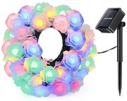 LED Ηλιακά Φωτάκια Εξωτερικού Χώρου Πολύχρωμα Τριανταφυλλάκια 18779-56