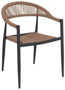 ΠΟΛΥΘΡΟΝΑ ΑΛΟΥΜΙΝΙΟΥ GRET HM5854.02 ΑΝΘΡΑΚΙ PΕ RATTAN ΜΠΕΖ 56x55,5x78Υ εκ. (1 Τεμμάχια)